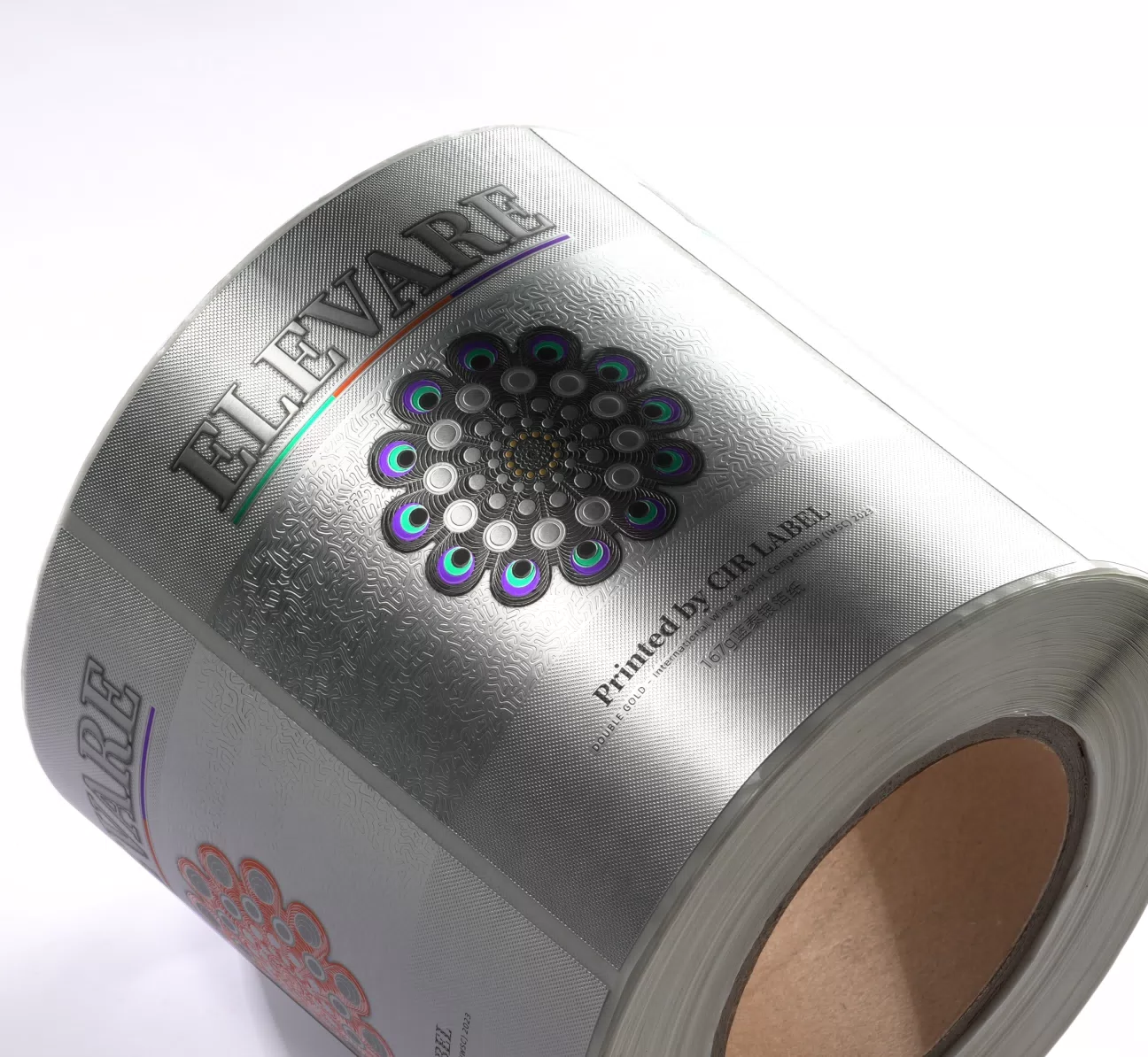 Custom Silver Holographic Label Roll Packaging