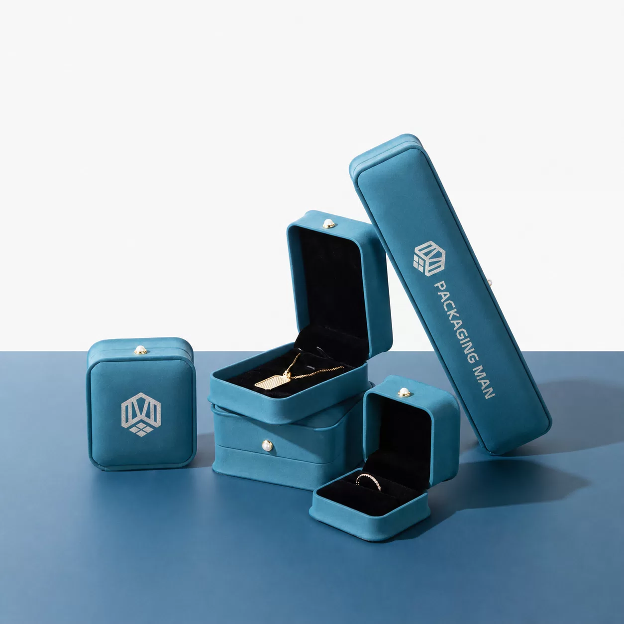 Teal luxury packaging box collection