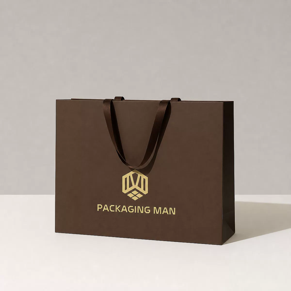 Brown custom paper bag packaging