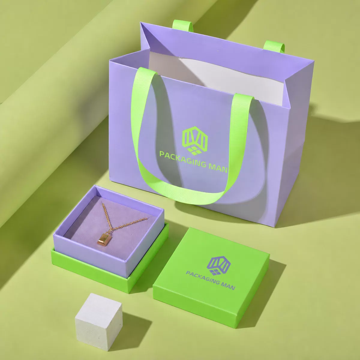 Custom Two-Tone Rigid Gift Box Packaging Set