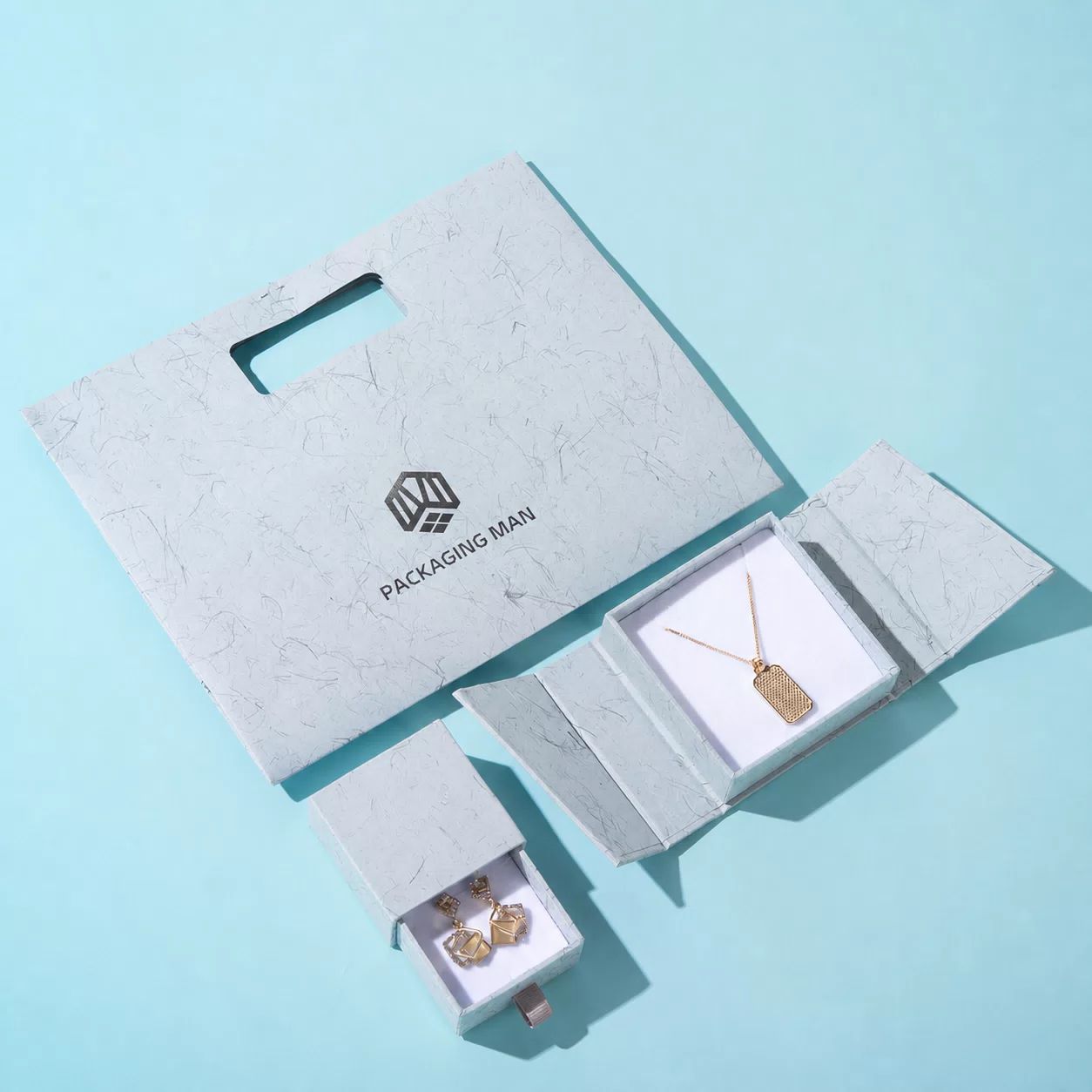 Custom Marble Texture Gift Box Packaging Set