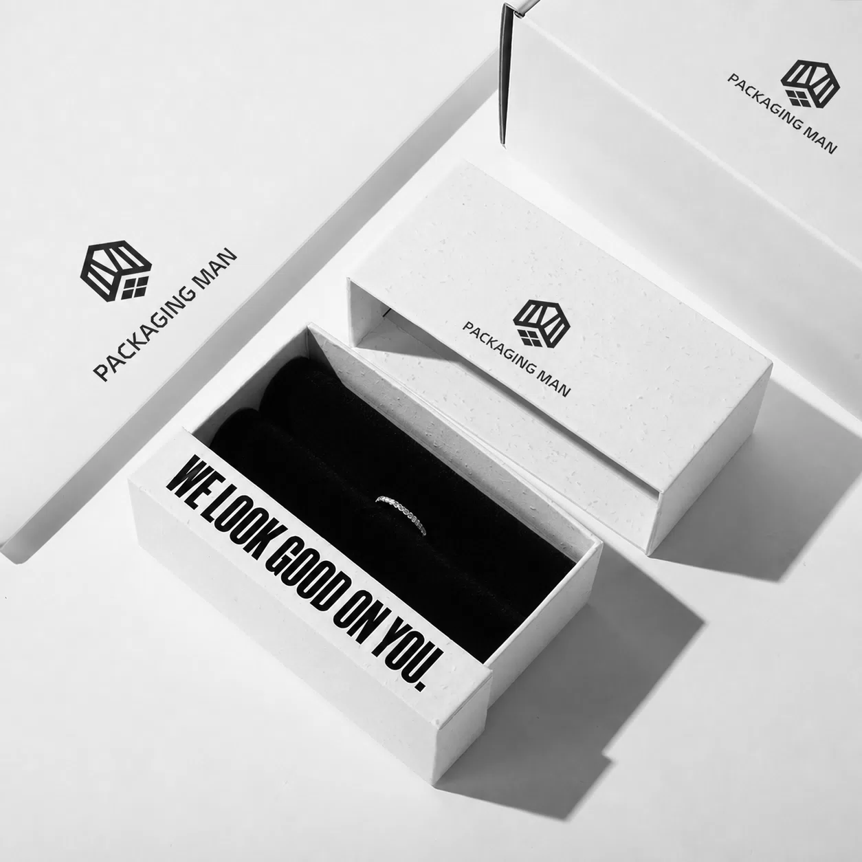 White Rectangular Jewelry Box