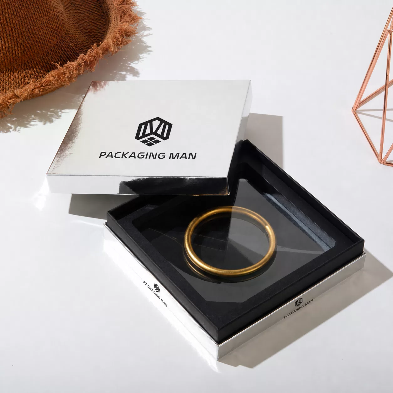 Luxury white gift box packaging set