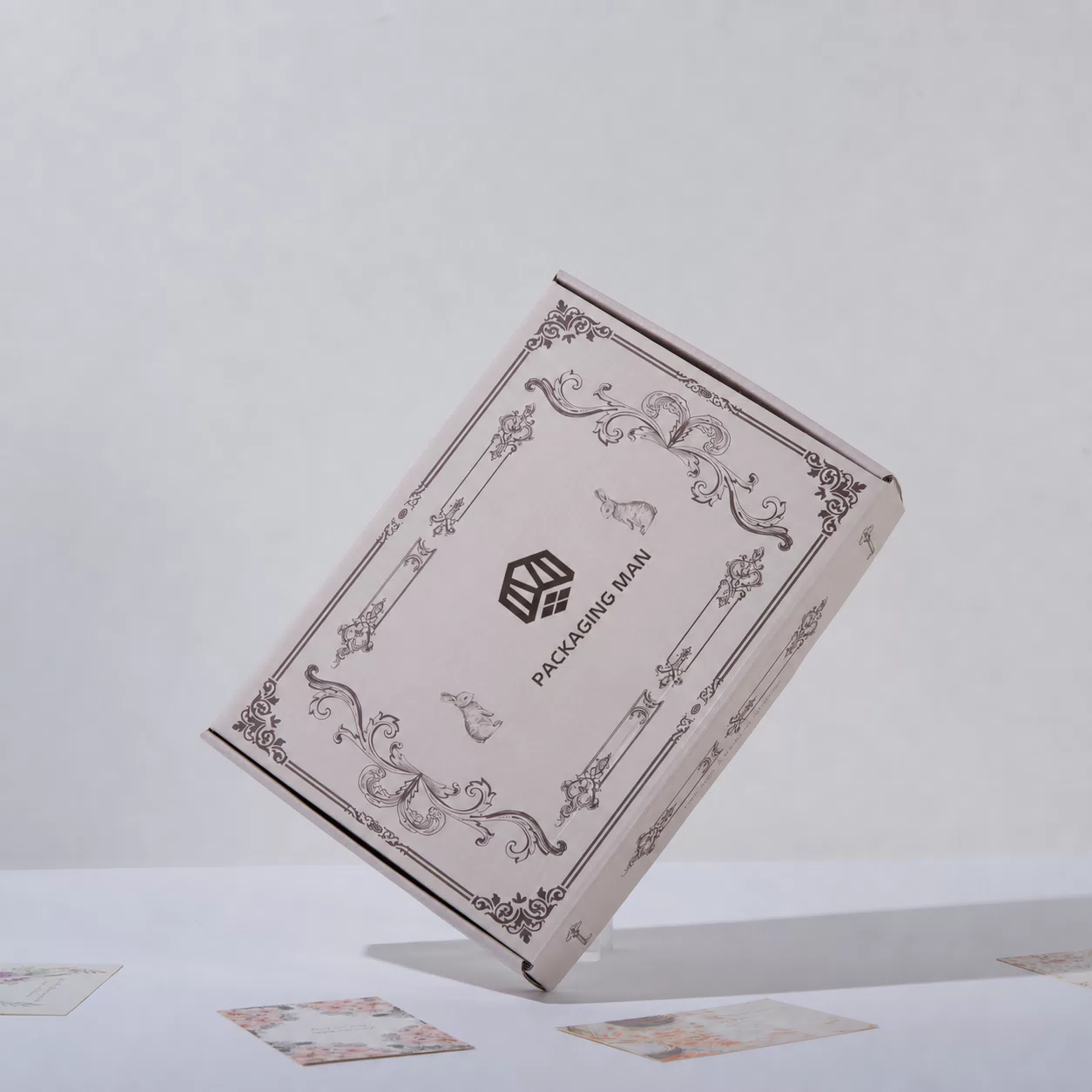 Vintage Border Illustration Gift Box