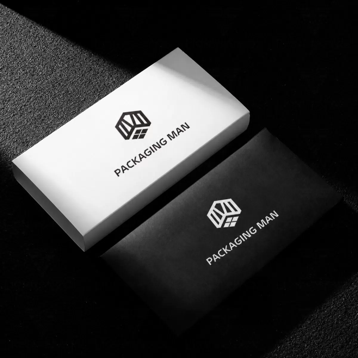 White and black rigid gift boxes